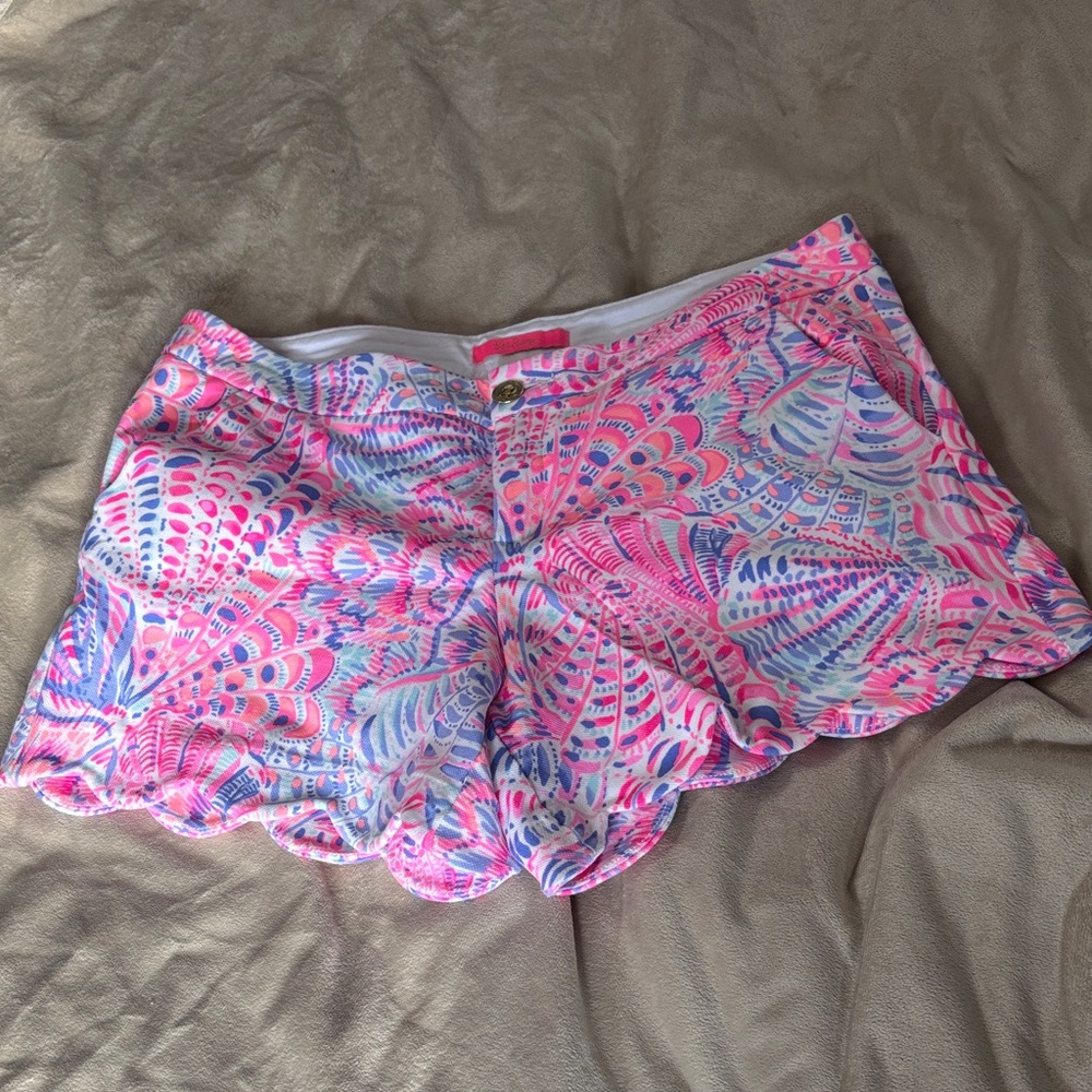 Lilly Pulitzer Pink and Blue High Waist Shorts